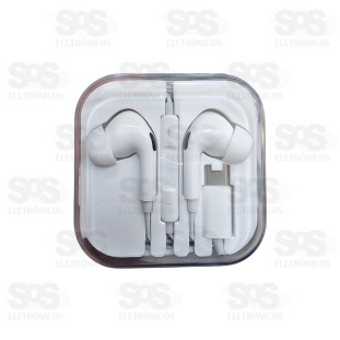 Fone De Ouvido Com Fio Type C Eletromex EL-1431-TY