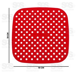 Tapete Protetor Quadrado De Silicone Para Air Fryer 19CM TOP1029