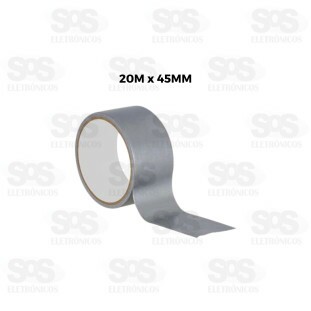 Fita Adesiva Silver Tape 20Mx45MM Cinza TroyaTools TRY-0116
