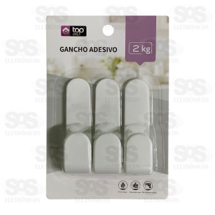Ganchos Adesivos 3 Unidades Top Útil TOP2003