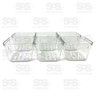 Kit Organizador Modular 6 Peças Em Acrílico B-Max BM-F1137
