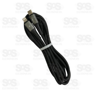 Cabo De Dados Rápido Type C Para Iphone 2 Metros Inova MD-13173