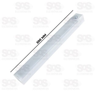 Barra De LED Branco Luminária Recarregável Com Sensor 300MM