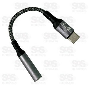 Cabo Adaptador Type-C Para P2 Fêmea Eletromex EL-3118-TY