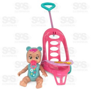 Boneca em Vinil Tinker Puppies com Carrinho Homeplay 3150