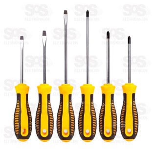 Kit De Chaves Fenda/Philips 6 Peças FBG 3200