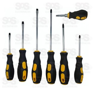 Kit De Chaves Fenda/Philips 7 Peças FBG 3201