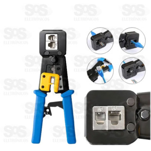 Alicate De Crimpar Rj45, Rj12 E Rj11 B-Tek BM-347