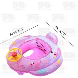 Boia  Infantil Inflável Com Volante e Buzina Altomex AL-3745