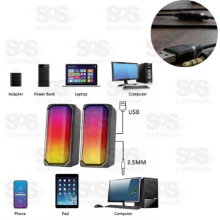 Caixa de Som PC Gamer Bluetooth 5.3 Altomex AL-3869