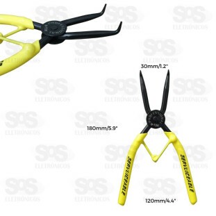 Alicate Para Anéis Interno Curvo 7 Polegadas B-tek BT394