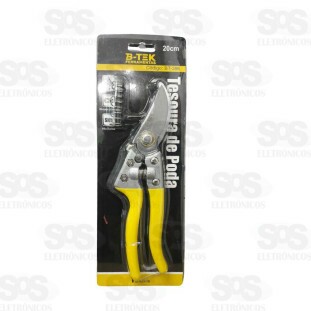 Tesoura De Poda 20cm Ergonômica Com Mola B-Tek BT-396