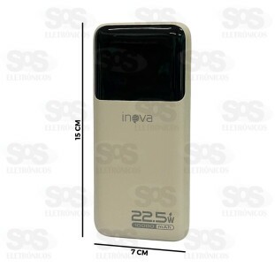 Carga Extra 10.000mAh Com 2 Interfaces Inova POW-13015