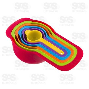 Kit 6 Colheres Medidoras Top Útil CONF451