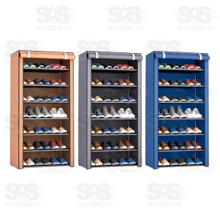 Sapateira 7 Andares Com Cortina XC-GR-08