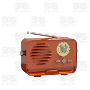 Caixa De Som Bluetooth Portátil Retro Rádio Altomex-8099