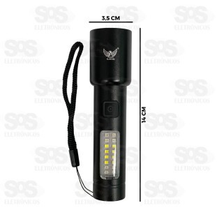 Lanterna LED Com Luz Lateral Recarregável Altomex AL-B1532