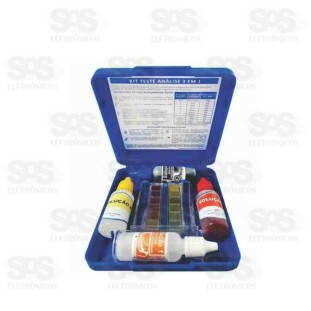 Kit Teste 3 em1 Medidor de Cloro,PH e Alcalinidade da Água