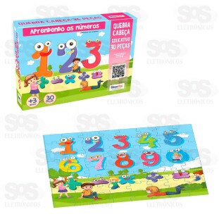 Quebra-Cabeça Educativo 30 Peças Modelos Variados Homeplay 5014