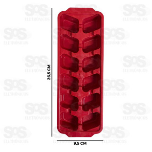 Forma de Gelo de Plástico 12 Divisões Cores Variadas 