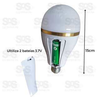 Lâmpada De Emergência 30W a Bateria Goldem Pro GP-60