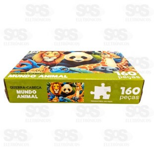 Quebra-Cabeça Mundo Animal 160 Peças Mini Toys 6371