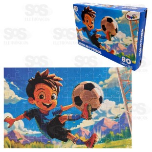 Quebra-Cabeça Futebol 80 Peças Mini Toys 6387
