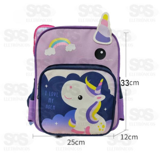 Mochila Infantil Escolar Estampas Variadas HX7191