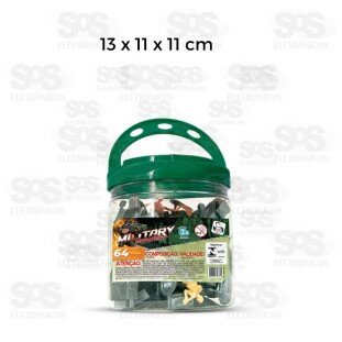 Balde Power Militar com 64 Peças Pica Pau 774