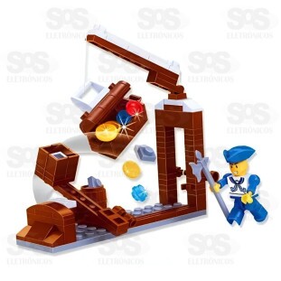Bloco de Montar Piratas Grande Modelos Sortidos Toy King TK-AB7858