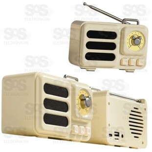 Rádio Retrô com Bluetooth e  Iluminação AD-8077