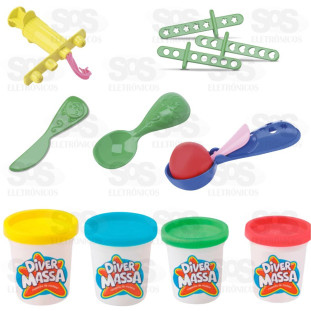 Massinha Modelar Sorveteria Sundae Diver Toys 8078