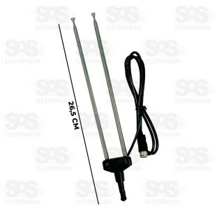 Antena Coelhinho Digital Para TV Cabo de 1 Metro FBG-860