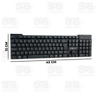 Teclado Sem Fio 2.4GHz ABNT2 Inova Prime KV-8786