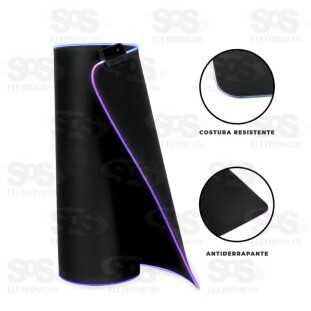 Mouse Pad Gamer 90x40cm Com Iluminação LED RGB P9040