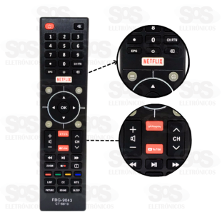 Controle Remoto Semp Toshiba Youtube FBG-9043