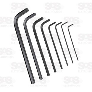 Kit Chave Allen 1.5 a 6.0mm Com 8 Peças TroyaTools TRY-9410