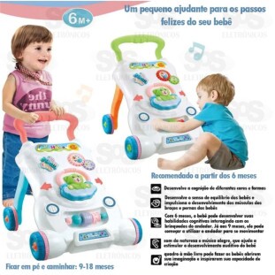 Andador Interativo Educativo Luz e Som Toy King TK-AB3180