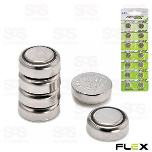 Bateria Botão LR1130/AG10 Cartela Com 14 Unidades Flex