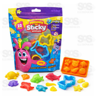 Massinha Animais Com 22 Peças 200g Sticky 052