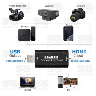 Placa Captura Vídeo 4k Full Hd 1080p 60fps Hdmi Altomex AU-80