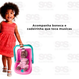 Bebê Passeio Musical Negra Nova Toys 1136