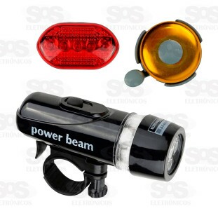 Lanterna para Bicicleta com Buzina e Luz Traseira Caerus CRS-BK04