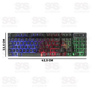 Teclado Gamer Semi Mecânico LED RGB B-Max BM-T10