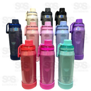 Garrafa Térmica Com 500ml Cores Variadas Com Glitter Bokasi BWB-98120