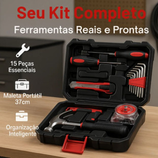 Caixa Ferramentas 15 Peças B-tek BT-655
