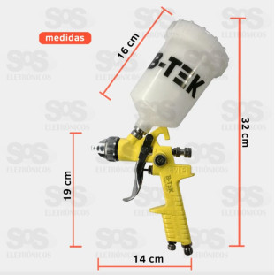 Pistola Pintura Hvlp Bico 1.4 600ml B-Tek BT368