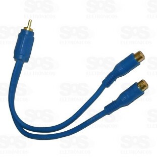 Cabo Y RCA Reforçado 1 Macho E 2 Fêmea 20 Cm