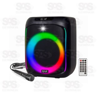 Caixa De Som 25W Bluetooth Com Microfone Bak BK-281SW