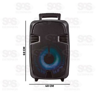 Caixa De Som 40W Com Microfone e Controle Livstar CNN-8045TS